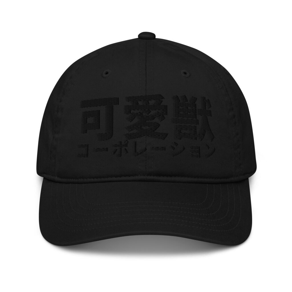 Casquette brodée en coton bio noire